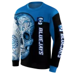 creighton bluejays sugar skull blue black hoodie best selling