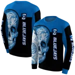 creighton bluejays sugar skull blue black hoodie best selling