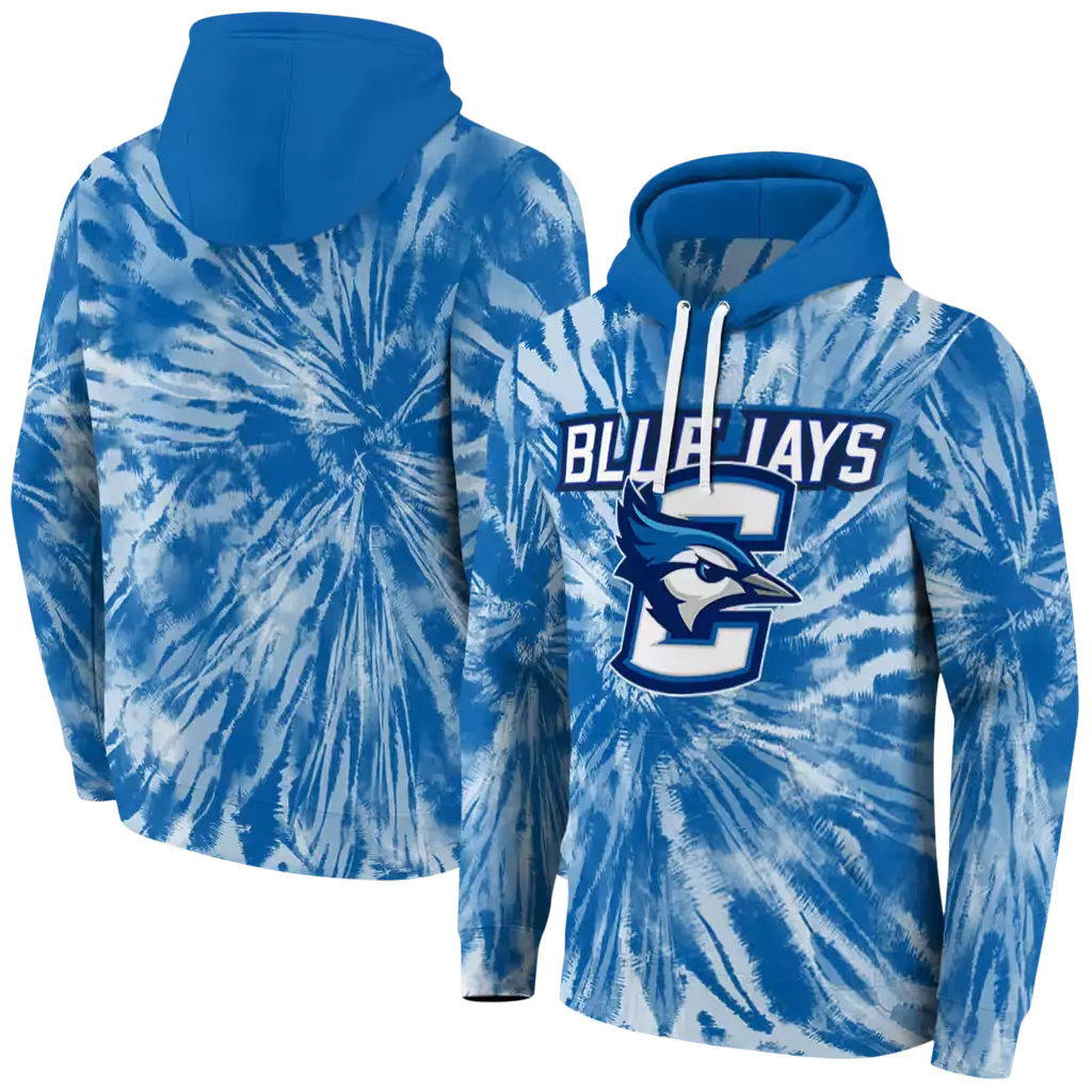 creighton bluejays tie dye pattern blue hoodie fashion forward creighton bluejays tie dye pattern blue hoodie fashion forward
