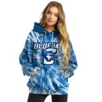 creighton bluejays tie dye pattern blue hoodie best selling