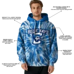 creighton bluejays tie dye pattern blue hoodie best selling