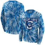 creighton bluejays tie dye pattern blue hoodie best selling