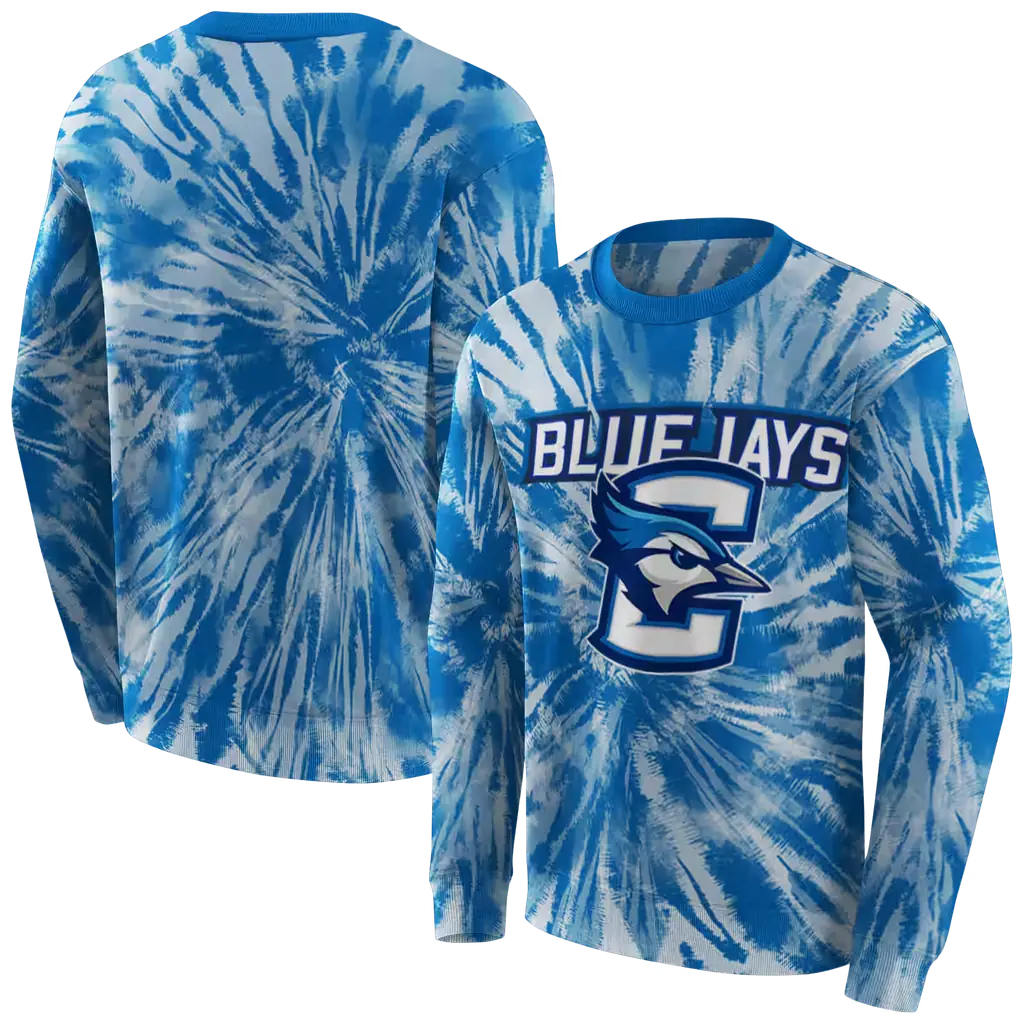 creighton bluejays tie dye pattern blue hoodie premium grade creighton bluejays tie dye pattern blue hoodie premium grade