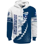 creighton bluejays triangular pattern blue white hoodie best selling