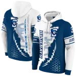 creighton bluejays triangular pattern blue white hoodie best selling