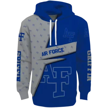 custom air force falcons abstract shape blue hoodie best selling