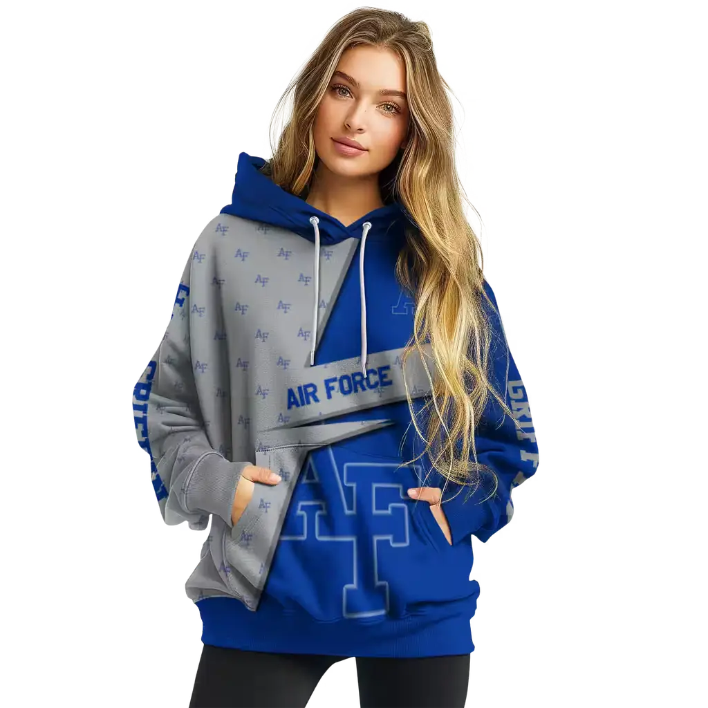 custom air force falcons abstract shape blue hoodie high quality custom air force falcons abstract shape blue hoodie high quality