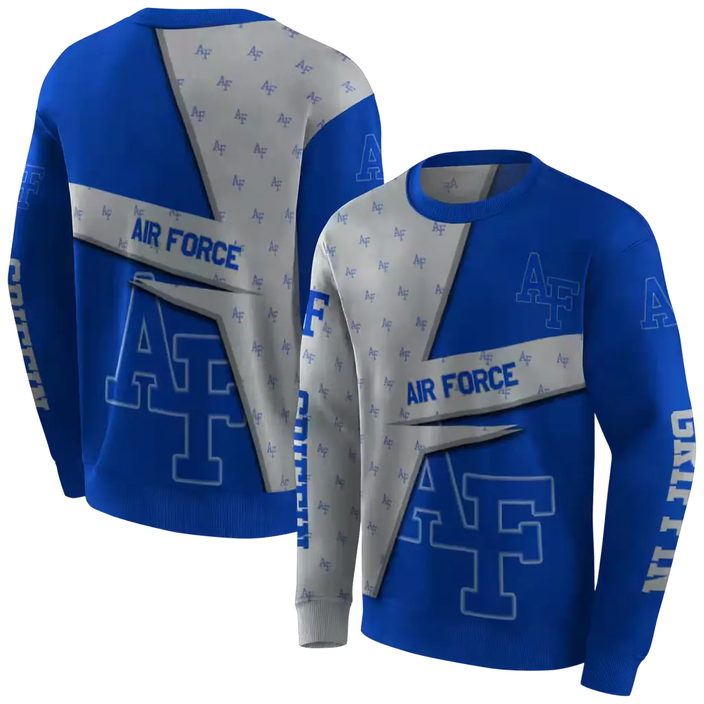 custom air force falcons abstract shape blue hoodie premium grade custom air force falcons abstract shape blue hoodie premium grade