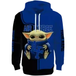 custom air force falcons baby yoda blue black hoodie best selling