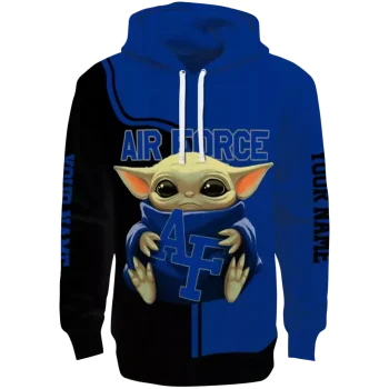custom air force falcons baby yoda blue black hoodie best selling