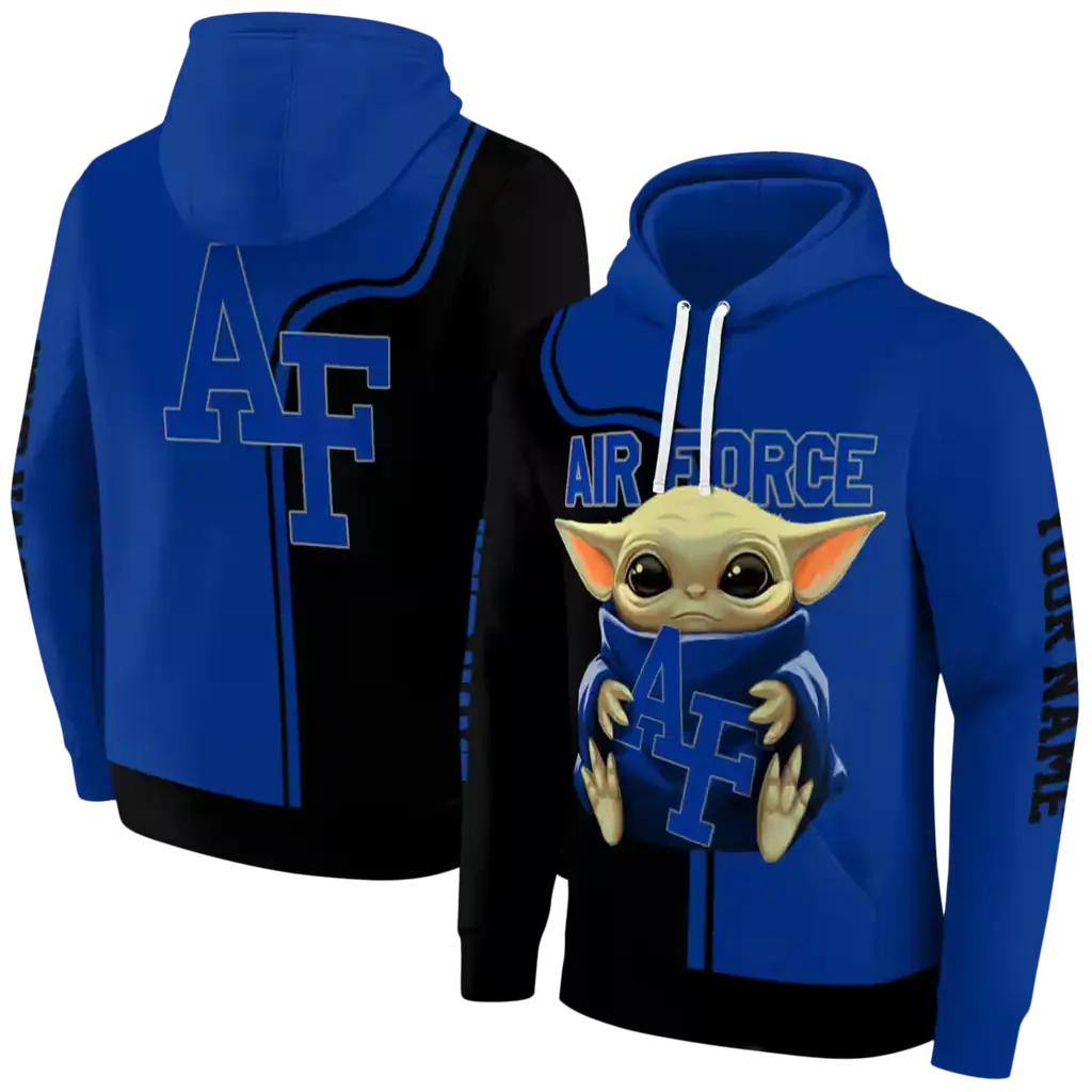 custom air force falcons baby yoda blue black hoodie fashion forward custom air force falcons baby yoda blue black hoodie fashion forward