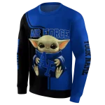 custom air force falcons baby yoda blue black hoodie best selling