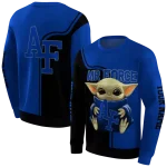 custom air force falcons baby yoda blue black hoodie best selling