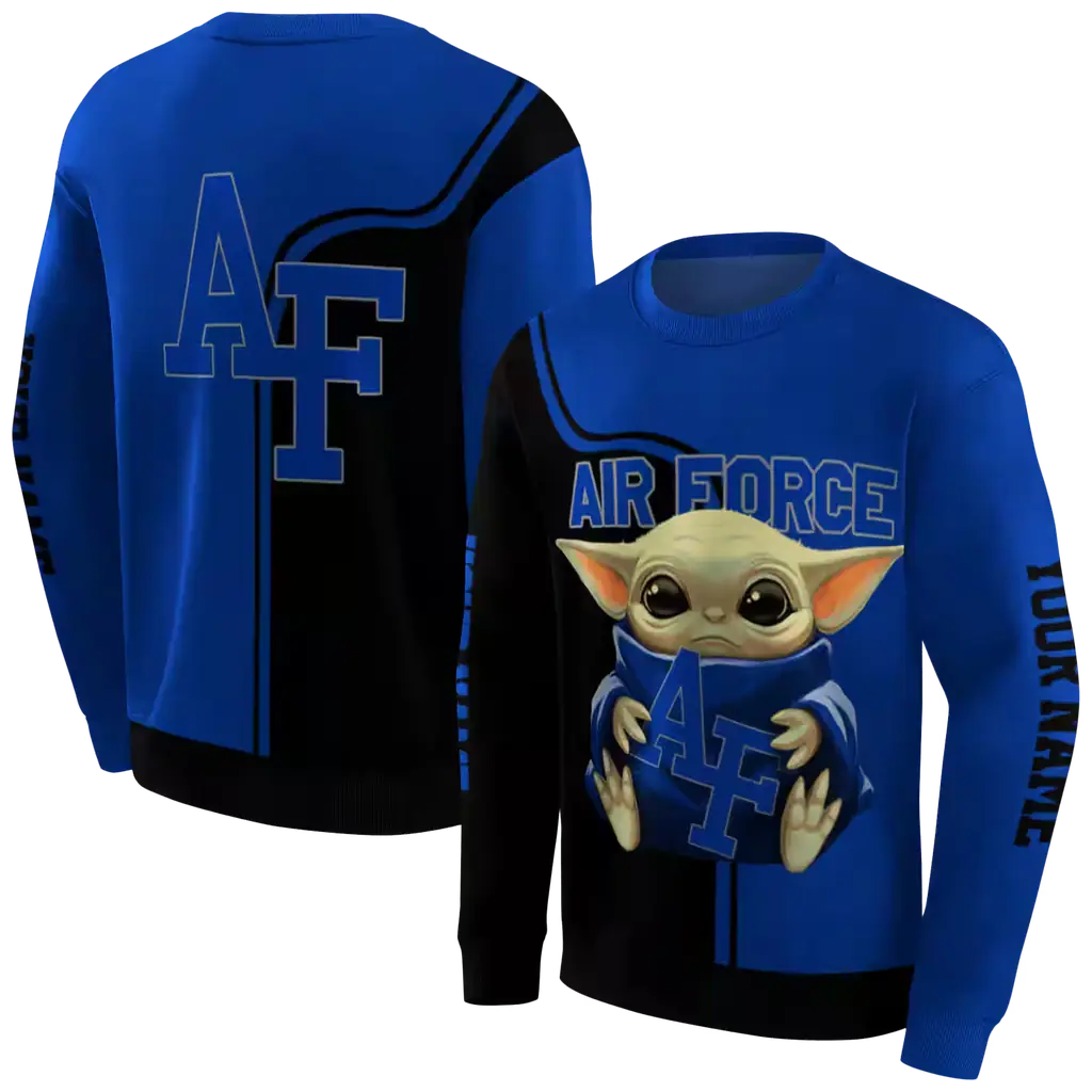 custom air force falcons baby yoda blue black hoodie premium grade custom air force falcons baby yoda blue black hoodie premium grade