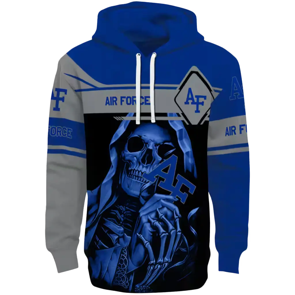 custom air force falcons grim reaper blue black hoodie best selling custom air force falcons grim reaper blue black hoodie best selling