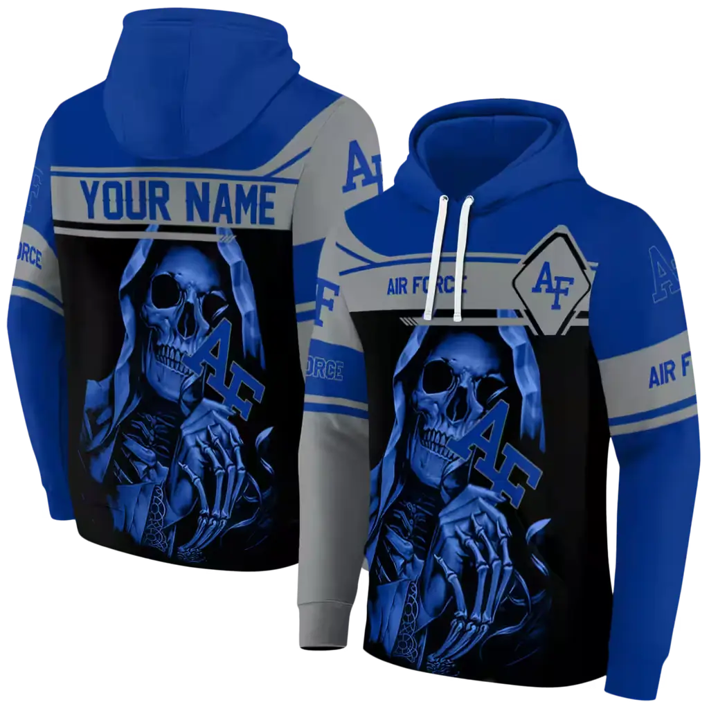custom air force falcons grim reaper blue black hoodie fashion forward custom air force falcons grim reaper blue black hoodie fashion forward