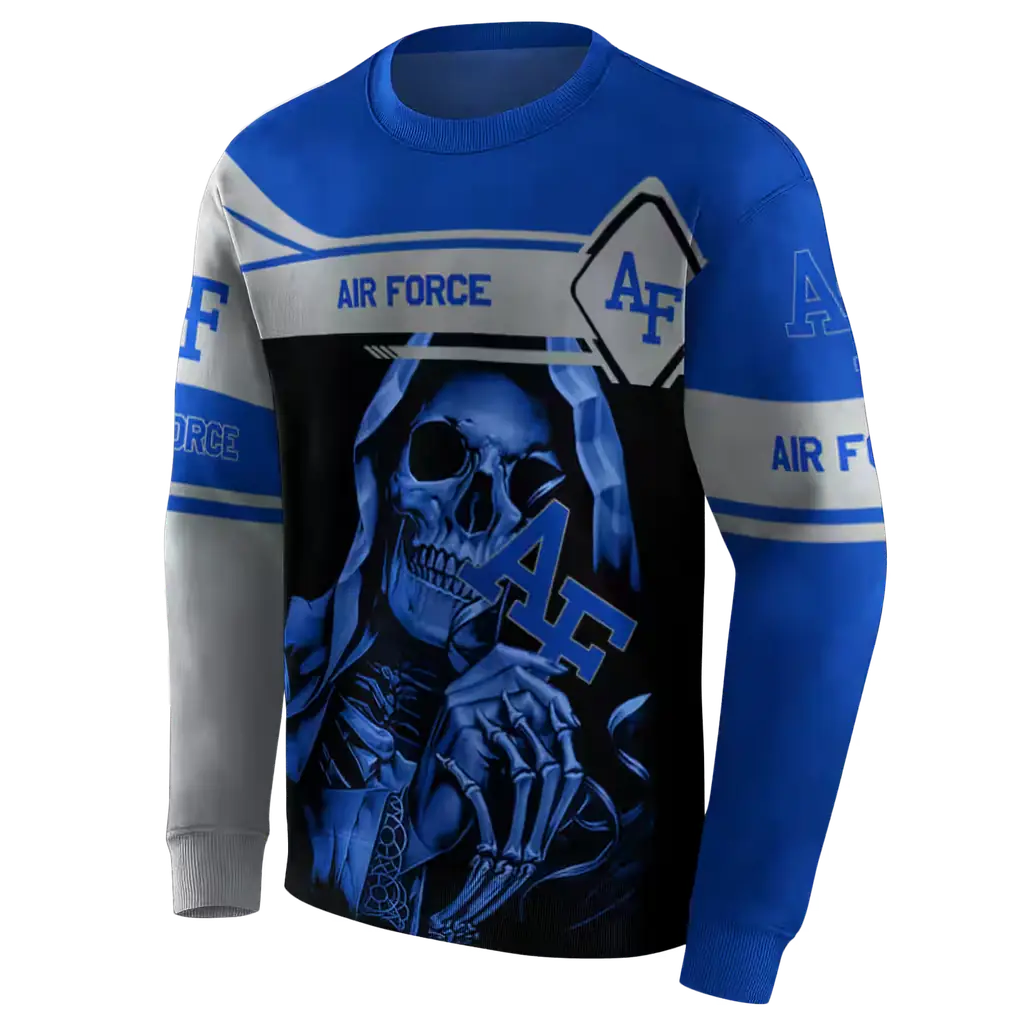 custom air force falcons grim reaper blue black hoodie new arrival custom air force falcons grim reaper blue black hoodie new arrival