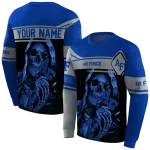 custom air force falcons grim reaper blue black hoodie best selling