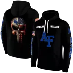custom air force falcons punisher skull black hoodie best selling