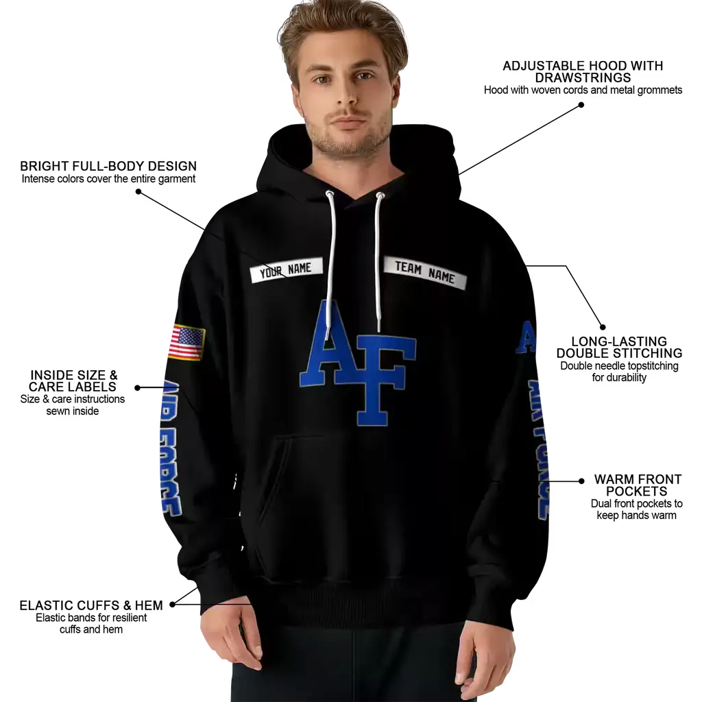 custom air force falcons punisher skull black hoodie latest model custom air force falcons punisher skull black hoodie latest model