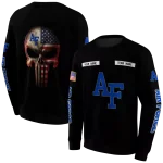 custom air force falcons punisher skull black hoodie best selling