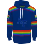 custom air force falcons rainbow stripes blue hoodie best selling