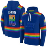 custom air force falcons rainbow stripes blue hoodie best selling