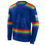 custom air force falcons rainbow stripes blue hoodie best selling