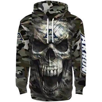 custom akron zips camo skull hoodie best selling