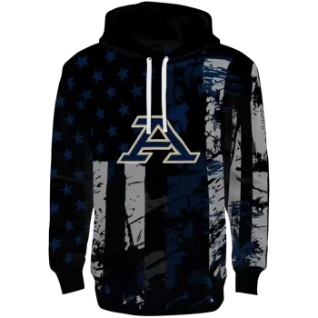 custom akron zips distressed flag blue black hoodie best selling