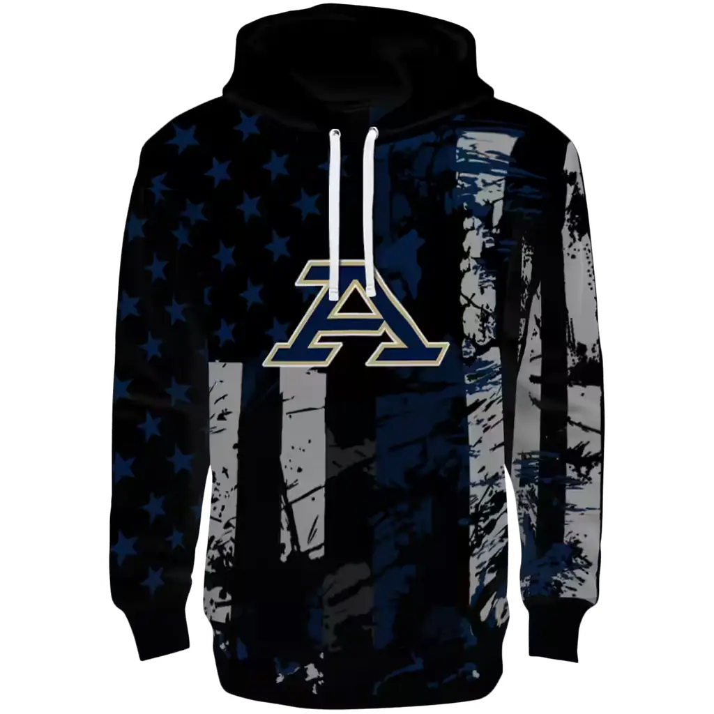 custom akron zips distressed flag blue black hoodie best selling custom akron zips distressed flag blue black hoodie best selling
