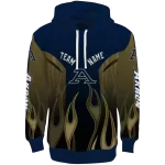custom akron zips flame design blue hoodie best selling