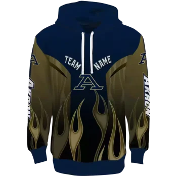 custom akron zips flame design blue hoodie best selling