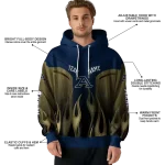 custom akron zips flame design blue hoodie best selling