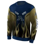 custom akron zips flame design blue hoodie best selling