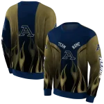 custom akron zips flame design blue hoodie best selling