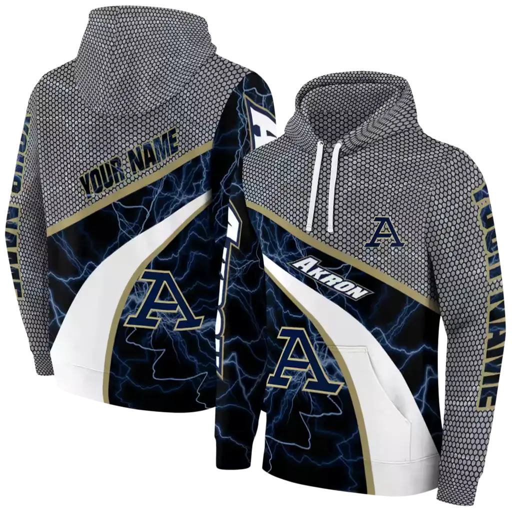 custom akron zips hexagonal mesh blue black gray hoodie fashion forward custom akron zips hexagonal mesh blue black gray hoodie fashion forward
