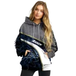 custom akron zips hexagonal mesh blue black gray hoodie best selling