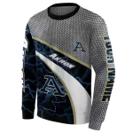 custom akron zips hexagonal mesh blue black gray hoodie best selling
