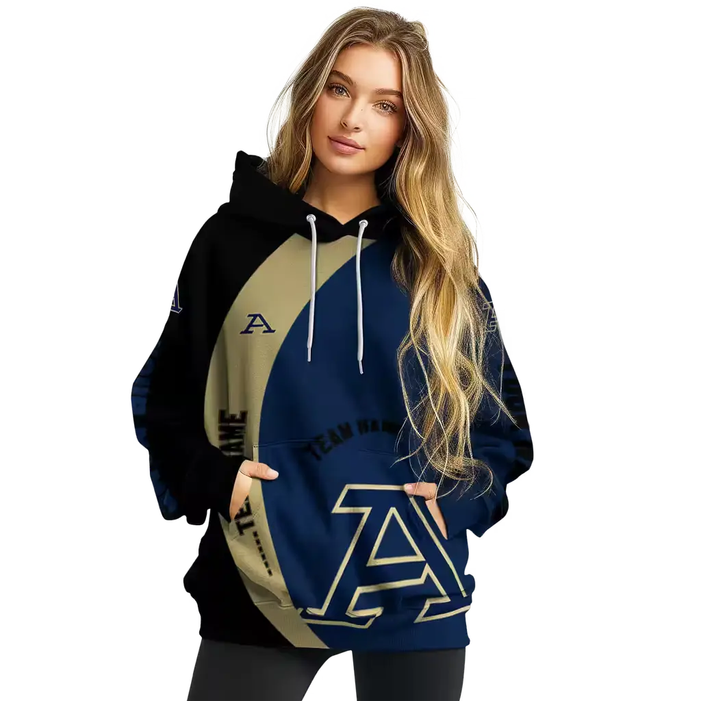 custom akron zips minimalist design blue black hoodie high quality custom akron zips minimalist design blue black hoodie high quality