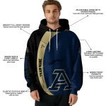 custom akron zips minimalist design blue black hoodie best selling