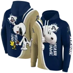 custom akron zips peeking snoopy blue hoodie best selling