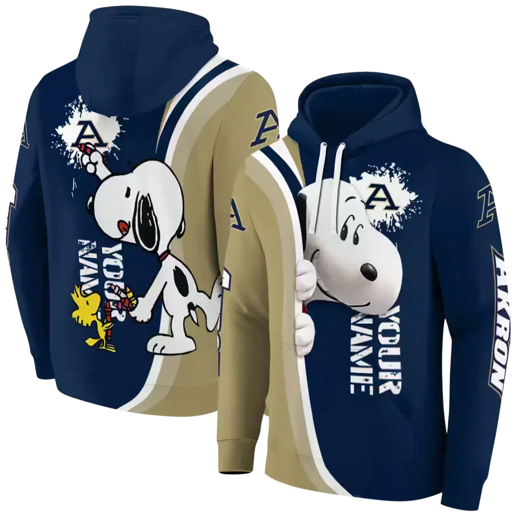 custom akron zips peeking snoopy blue hoodie fashion forward custom akron zips peeking snoopy blue hoodie fashion forward