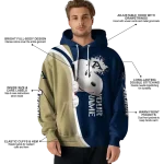 custom akron zips peeking snoopy blue hoodie best selling