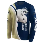 custom akron zips peeking snoopy blue hoodie best selling