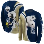 custom akron zips peeking snoopy blue hoodie best selling
