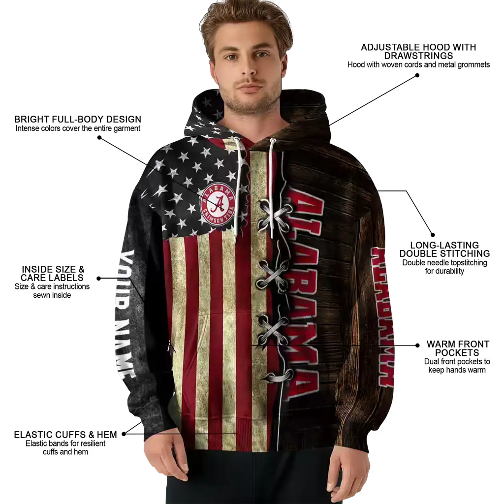 custom alabama crimson tide american pride hoodie latest model custom alabama crimson tide american pride hoodie latest model