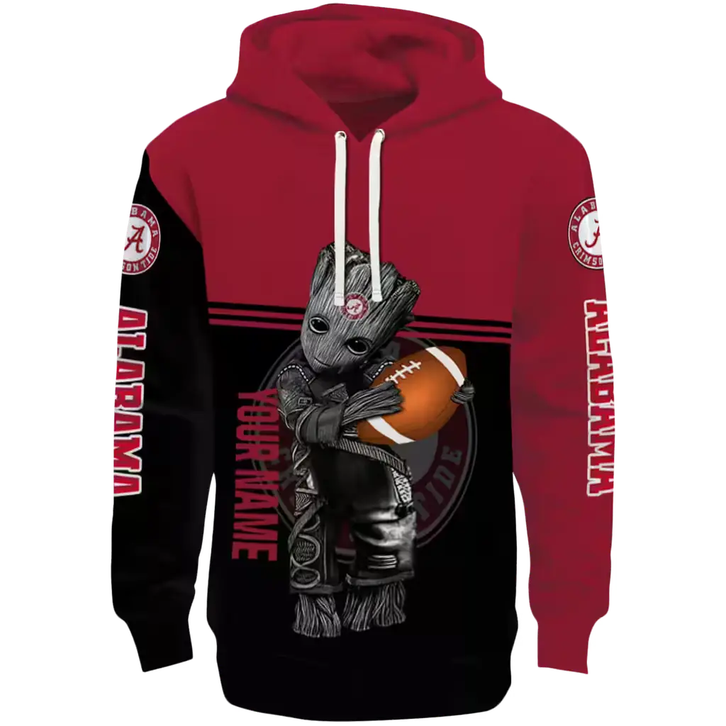 custom alabama crimson tide baby groot crimson black hoodie best selling custom alabama crimson tide baby groot crimson black hoodie best selling