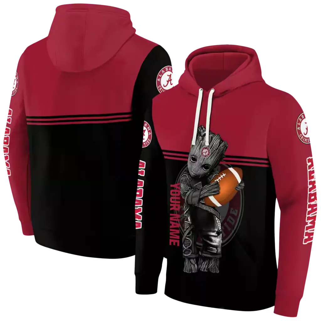 custom alabama crimson tide baby groot crimson black hoodie fashion forward custom alabama crimson tide baby groot crimson black hoodie fashion forward
