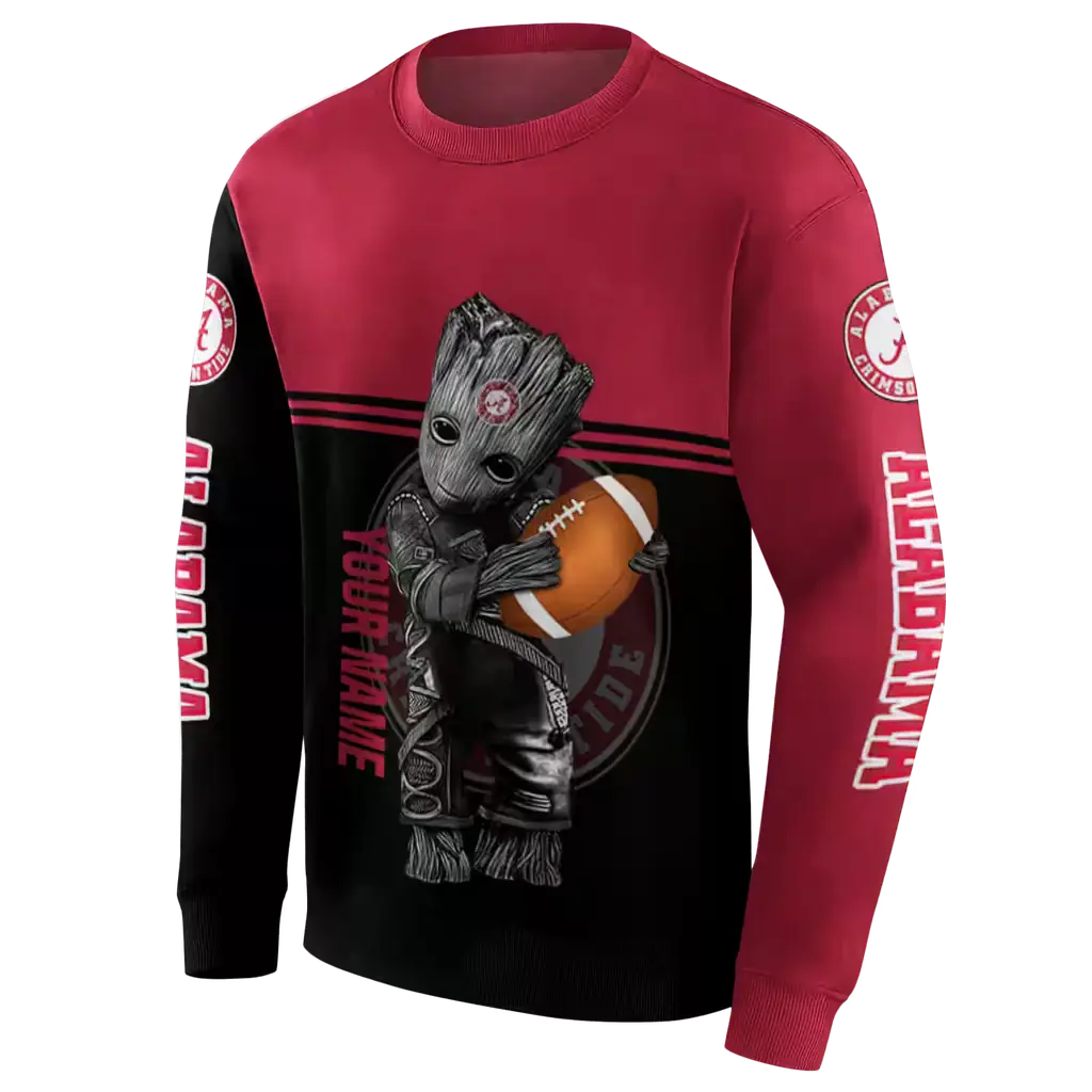 custom alabama crimson tide baby groot crimson black hoodie new arrival custom alabama crimson tide baby groot crimson black hoodie new arrival
